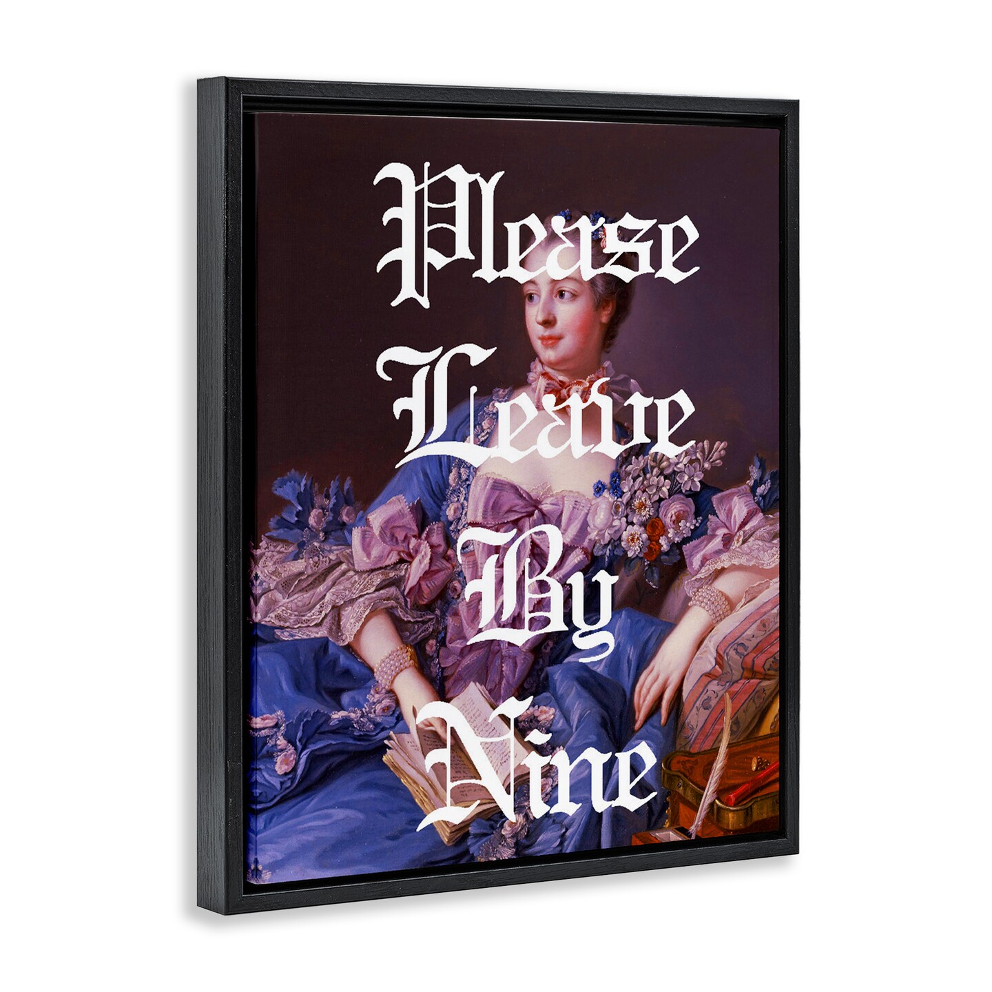 Stupell Industries Please Leave By Nine Floating Frame, design by Lil' Rue