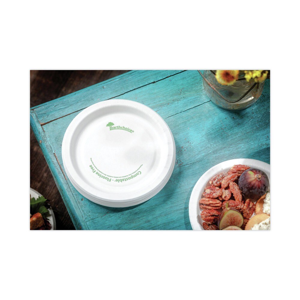 Pactiv Corp. EarthChoice Pressware 10 in. Diameter Plate Paper Compostable Dinnerware - White (300/Carton)