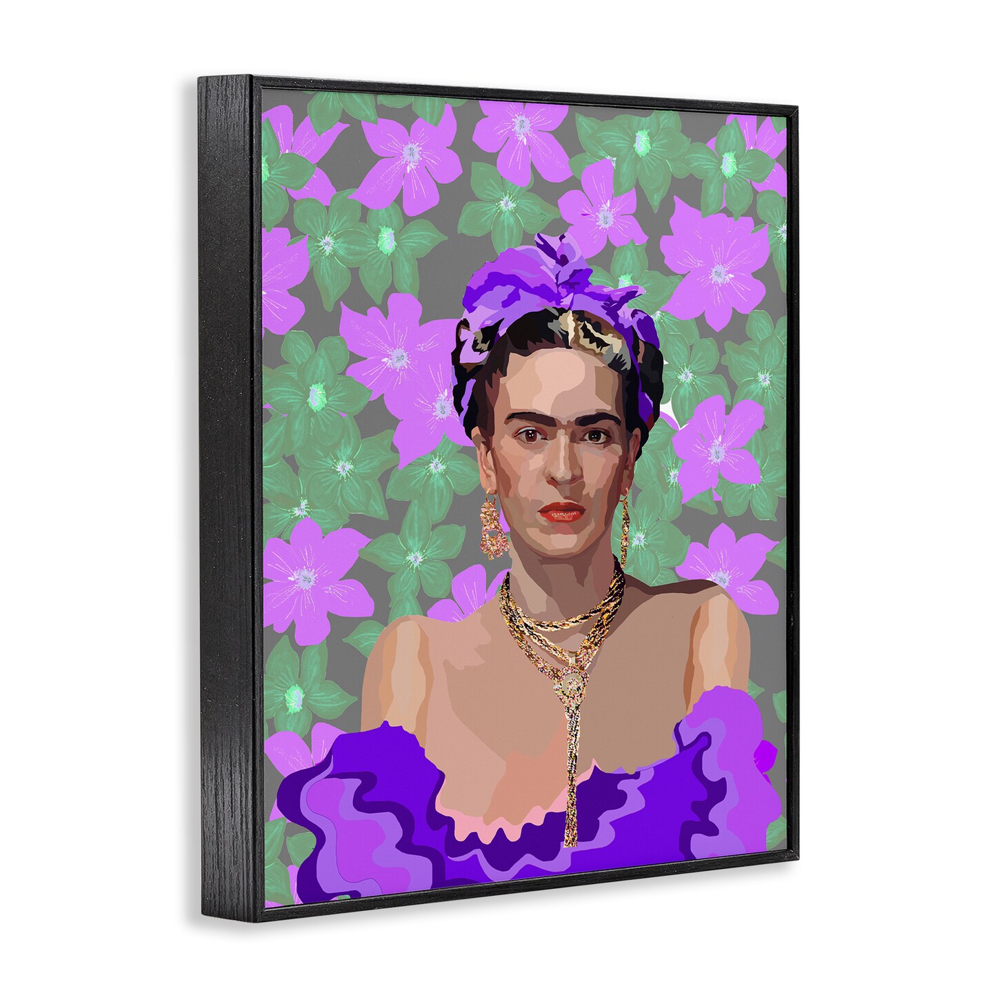 Stupell Industries Floral Reverie Frida Framed Giclee, design by Lynnda Rakos