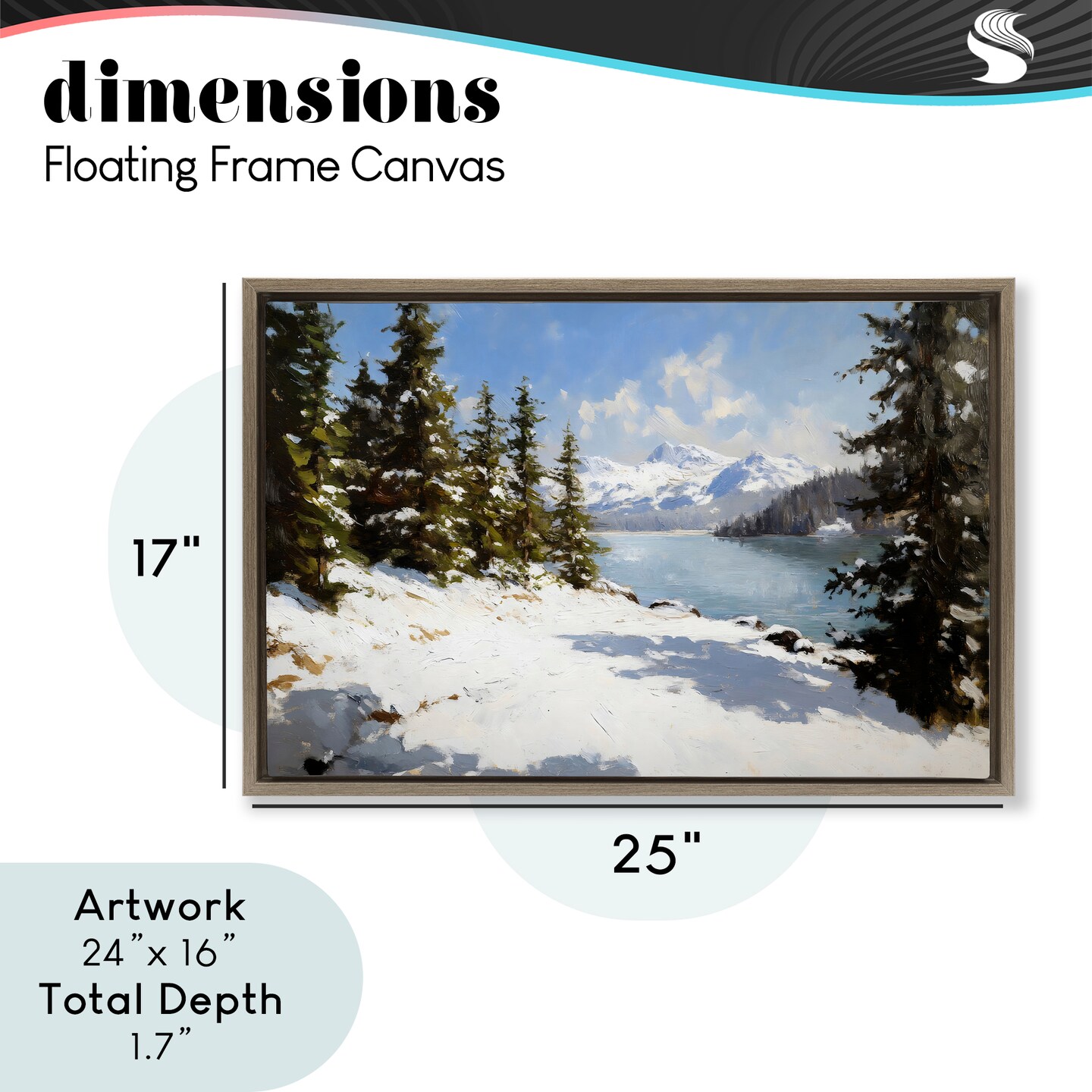 Stupell Industries Way Up North Landscape Floating Frame, design by Petal Prints Design