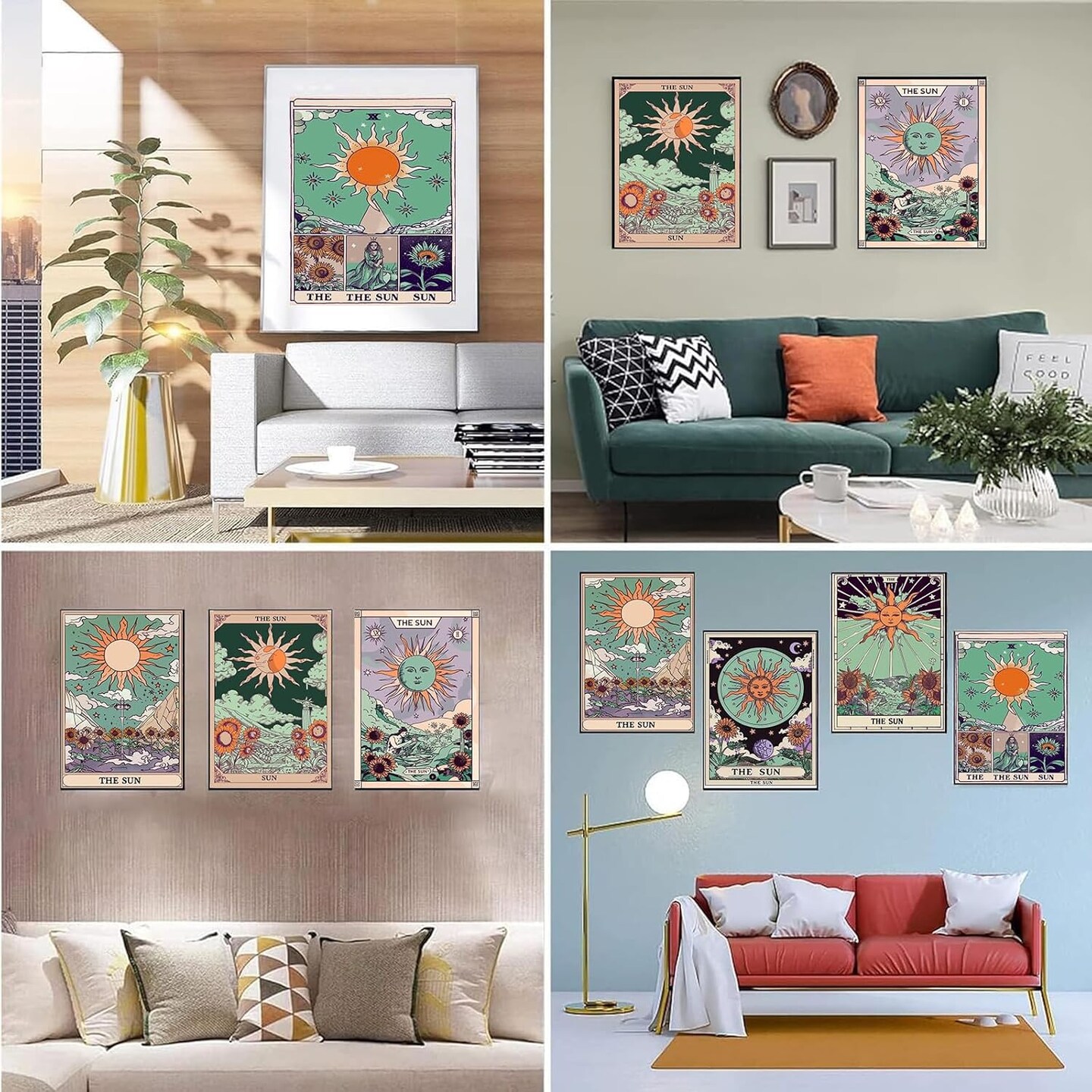 Diamond Painting Kits Art Adults Painting Kit Crafts DIY 5D Diamond Art Packs Kits Full for Adults Beginner Home Wall Decoration Gift 11.8x15.7 Inches (6 Pack Tarot Cards)