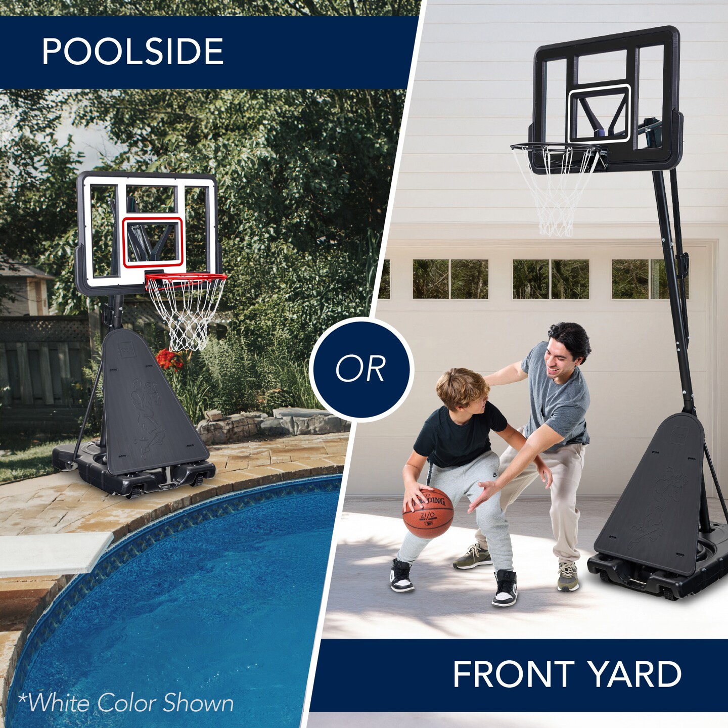 Best Choice Products Adjustable 4.4-10ft Basketball Hoop, Portable Goal w/Shatterproof Backboard, Ball Return