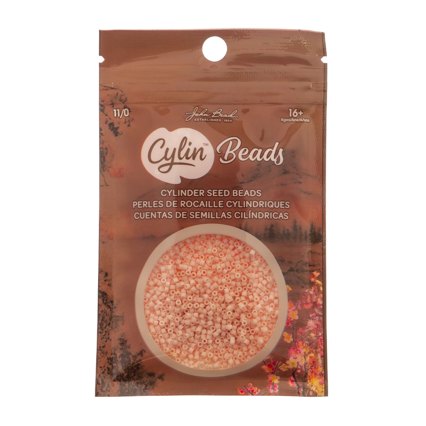 John Bead Matte Macaron Cylin Beads 11/0 Glass Cylindrical Seed Beads, 25g