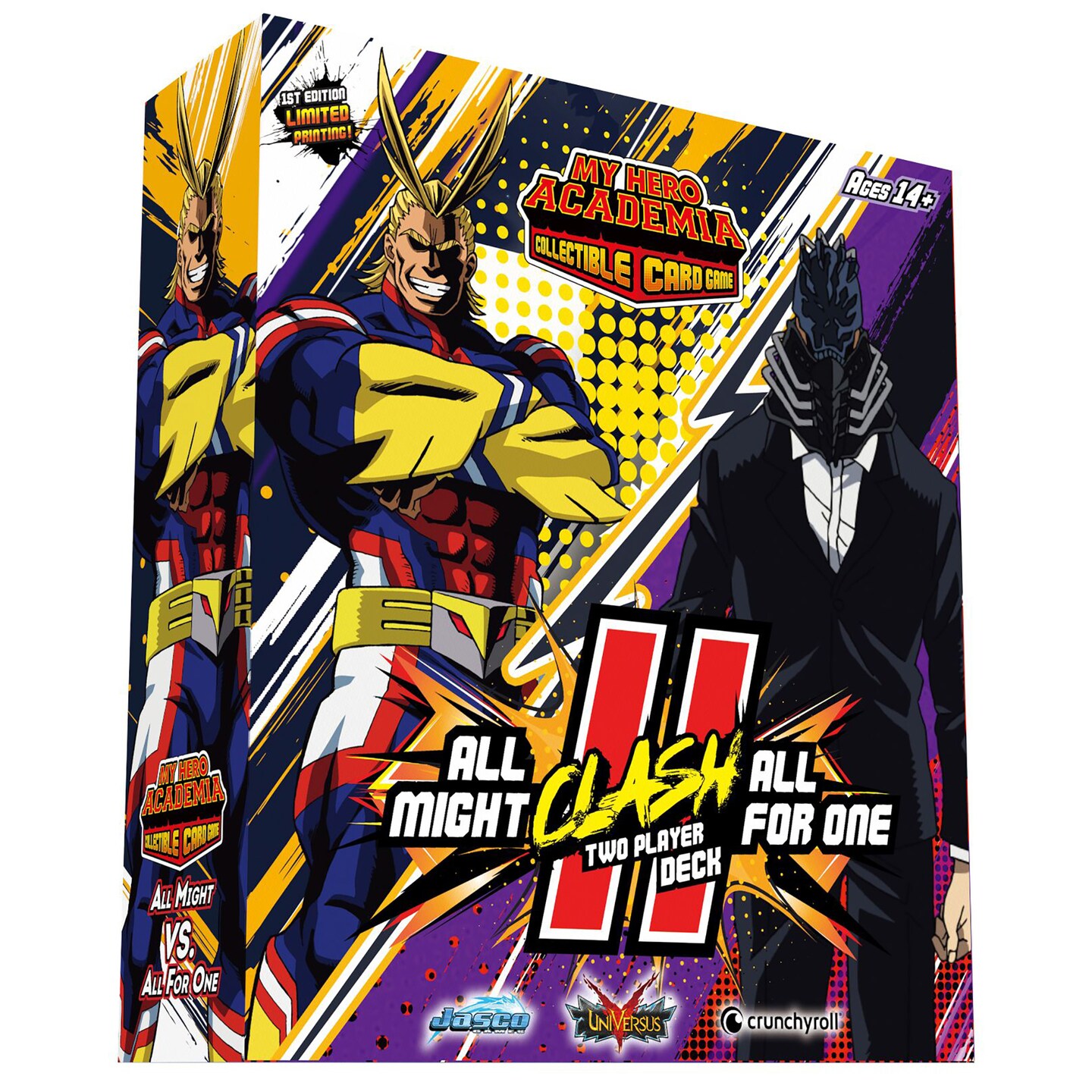 My Hero Academia Collectible Card Game Series 4: All Might Vs All For One 2-Player Clash Deck - League of Villains, Trading Card Game, MHA, Ages 14+, 2 Players