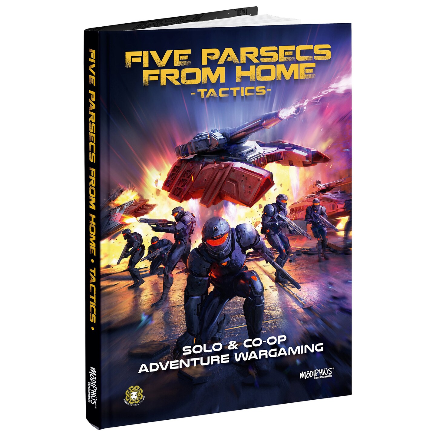 Modiphius Entertainment: Five Parsecs From Home: Tactics - Hardcover RPG Book, Tabletop Roleplaying Game, New Setting & Mechanics, 212 pgs Full Color