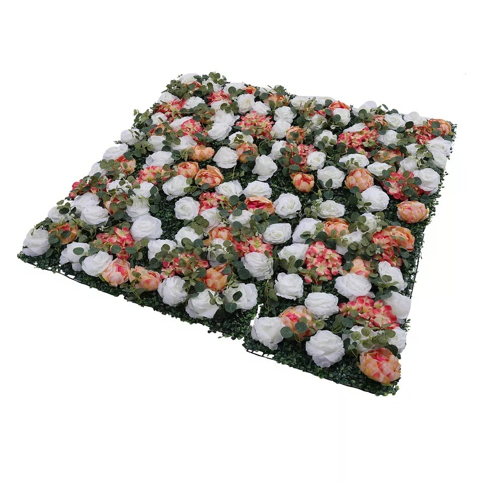 6Pcs Artificial Flower Wall Panels Flower Panel Wedding Floral Prop Wall Panel