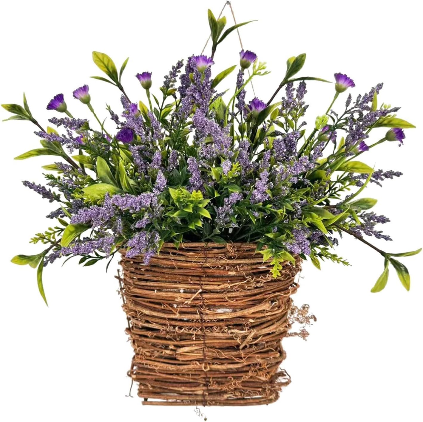 Wreath Decoration Front Door Wreath Door Hanging Outdoor Christmas for Cemetery (Purple, One Size)