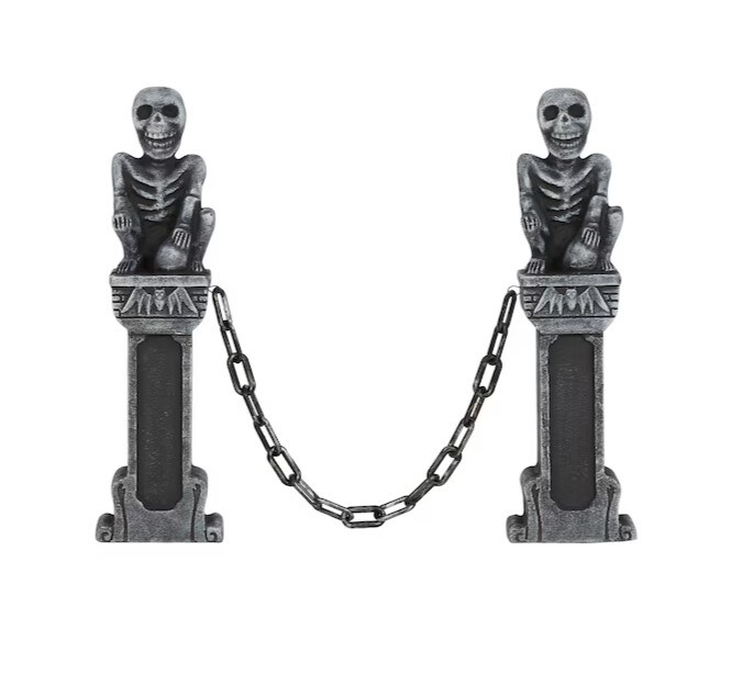 Halloween 20&#x22; Skeleton Fence Decoration