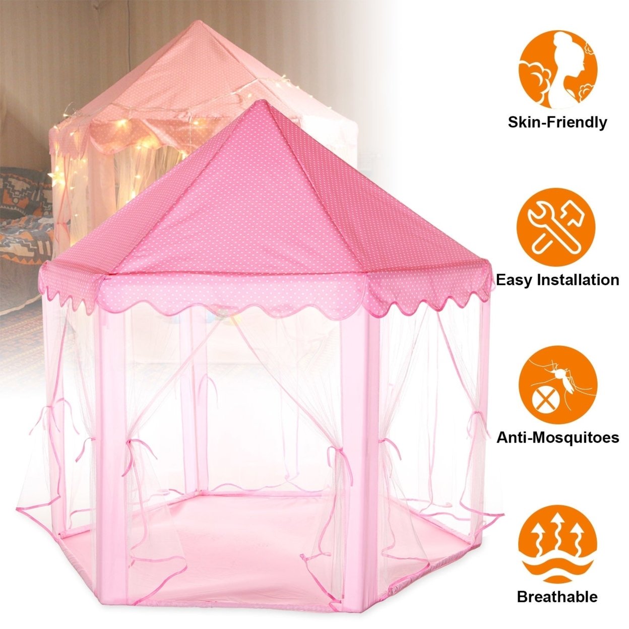 Kids Play Tents Princess For Girls Princess Castle Children Playhouse Indoor Outdoor Use