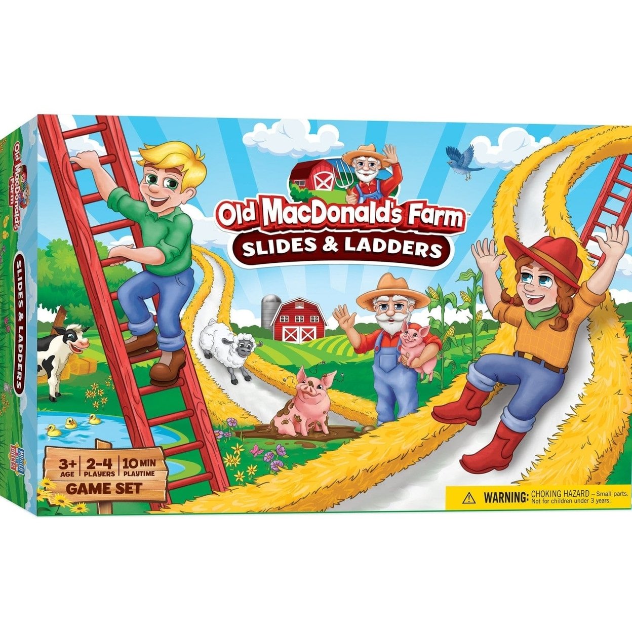 Old Macdonalds Farm Slides And Ladders Board Game Masterpieces Ages 3+ 2-4 Players