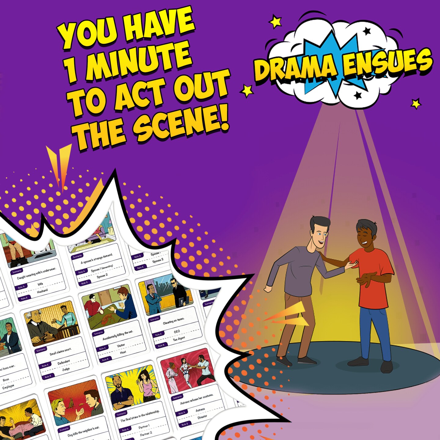 Drama Mayhem Funny Adult Card Game for Charades