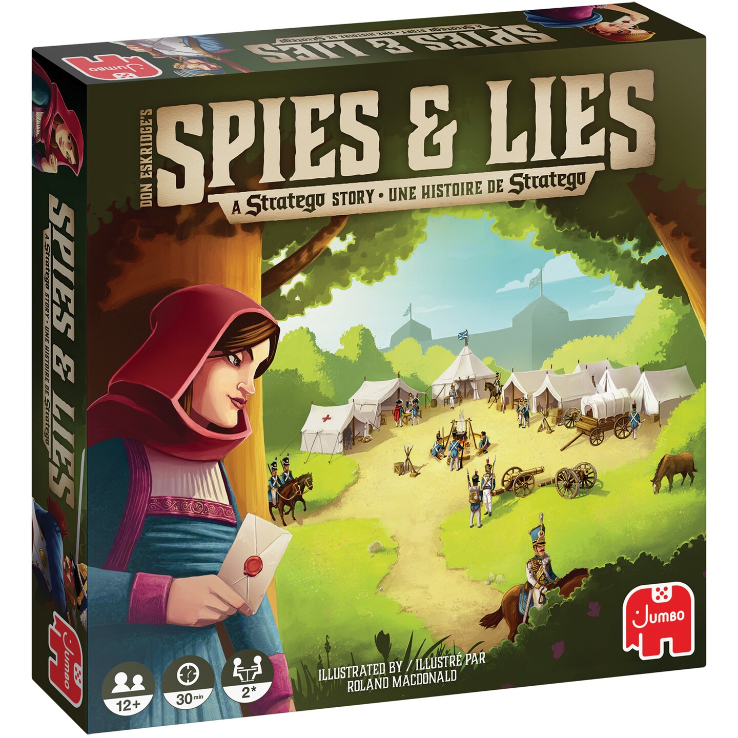 Spies &#x26; Lies - A Strategy Story Board Game, Two Player Game of Deduction &#x26; Deception, Jumbo Games, Head-To-Head Ages 12+, 2 Players, 30 Minute Playing Time