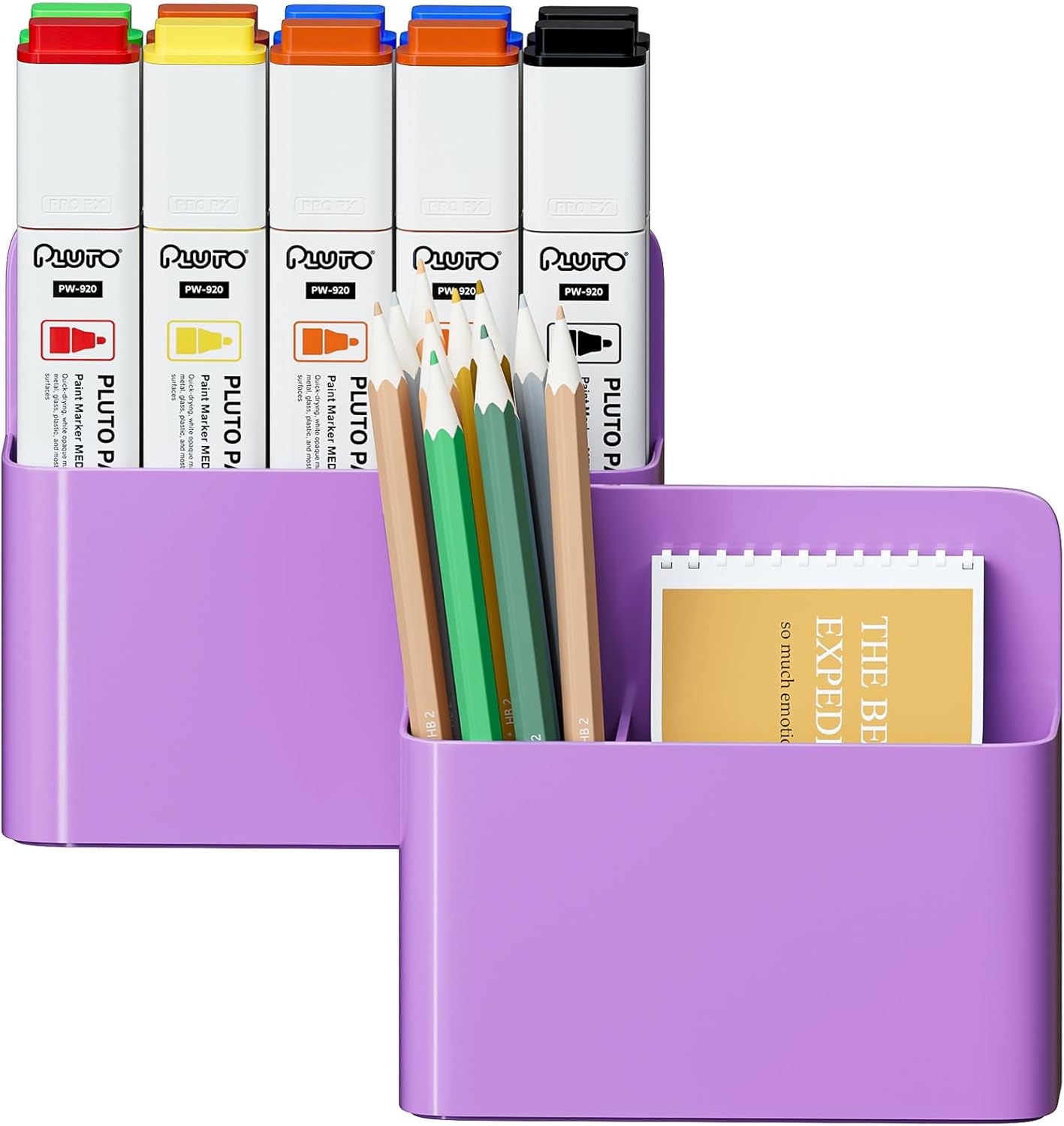 Mabrasse 2P Magnetic Dry Erase Marker Holder,Pen and Eraser Holder for Whiteboard, Magnet Pencil Cup Utility Storage Organizer for Office, Refrigerator, Locker and Metal Cabinets&#xFF08;Purple)