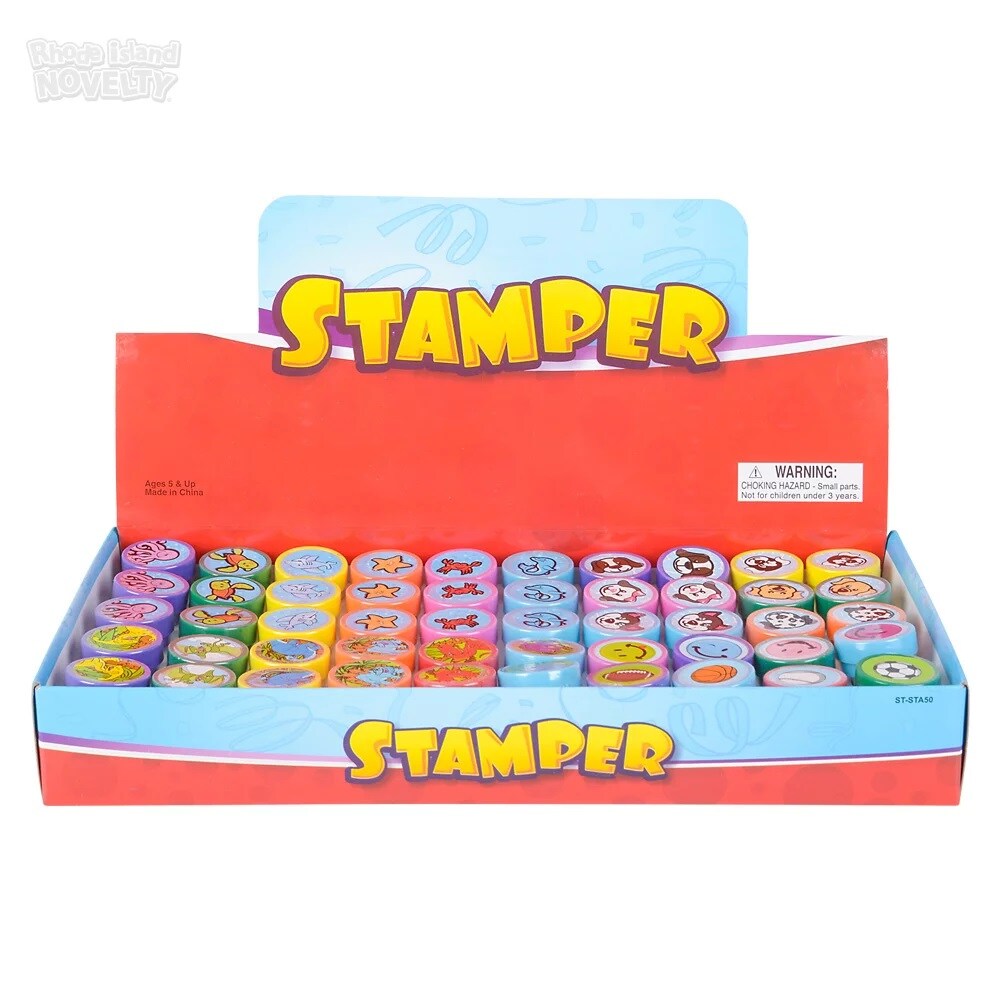 Rhode Island Novelty 50 Pack Plastic Stamps Favor Party Gift Bag Fillers Prize Prizes Assortment