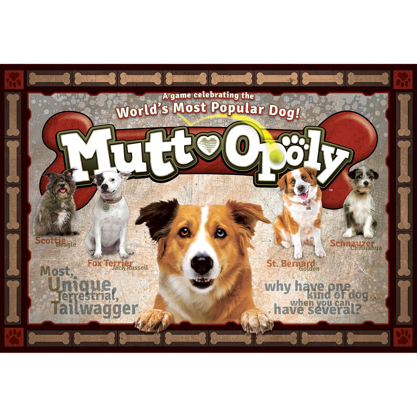 Late For The Sky: Mutt-Opoly - Dog Themed Family Board Game, Opoly-Style Game Night, Traditional Play Or 1 Hr Version, Ages 8+, 2-6 Players