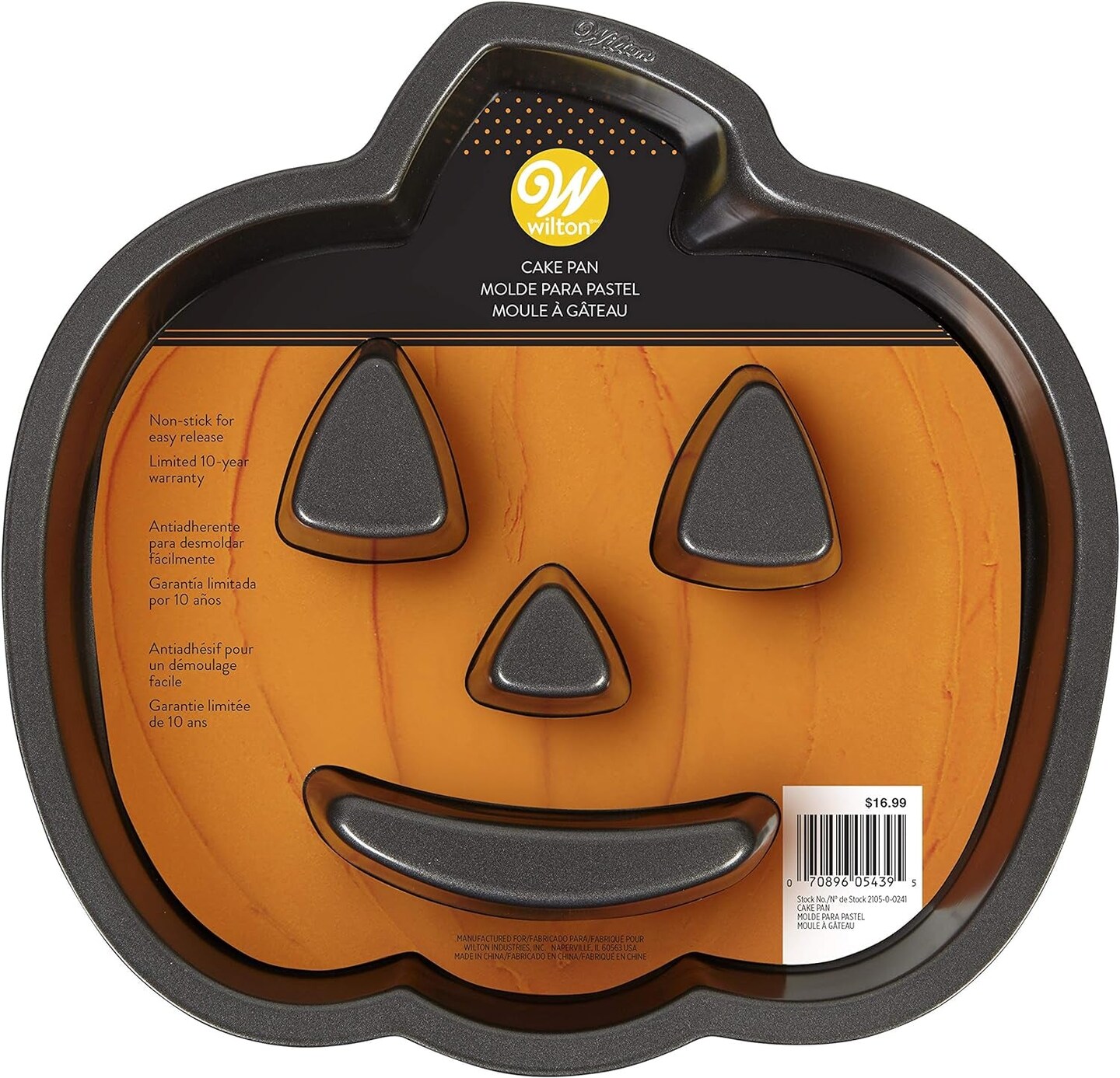 Halloween Jack-O-Lantern Fluted Cake Pan