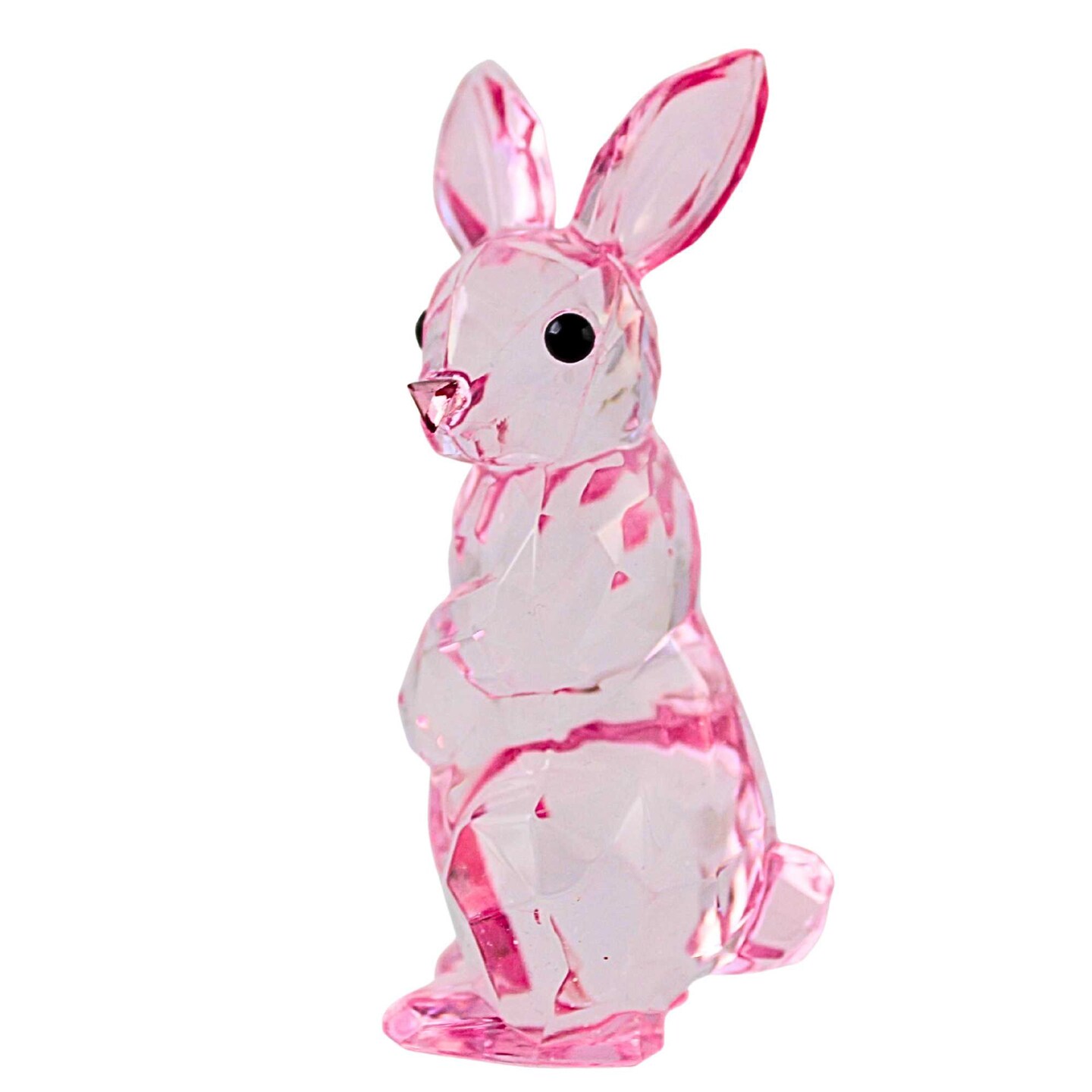 Crystal Expressions 3.5 Inch Springtime Bunny Easter Figurine , Lightweight Spring Decor Easter Rabbit