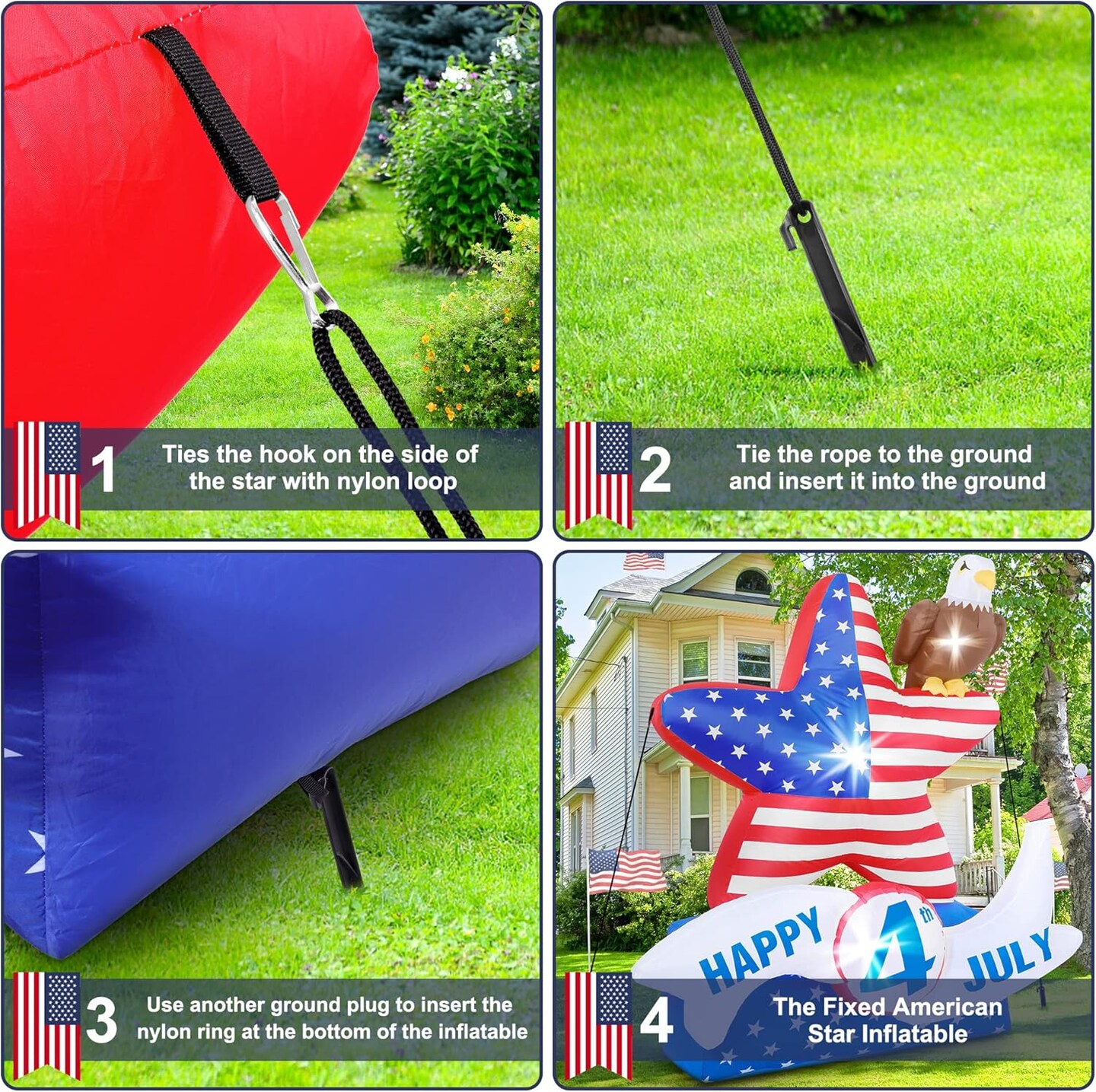 7FT Independence Day Decorations Inflatables, Upgraded 4th of July