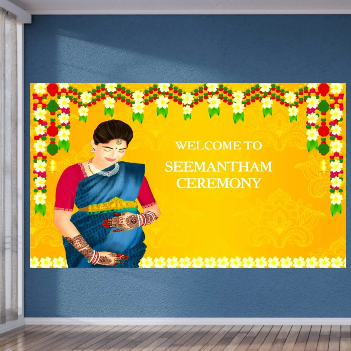 Seemantham Backdrop, Seemantham Banner, Baby Shower Decor, Valaikaappu, Backdrop Baby Shower, Baby Shower Banner, Baby Shower Decor, Seemantham Backdrop