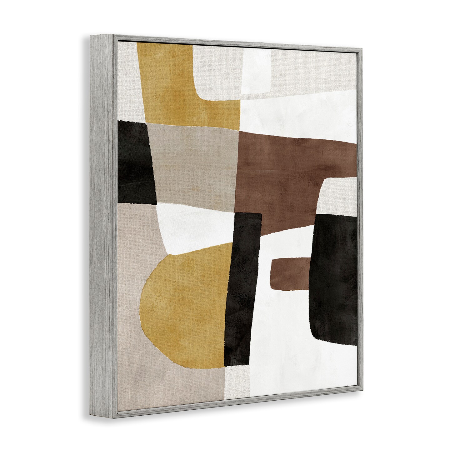 Stupell Industries Abstract Shapes in Earth Tones Framed Giclee Design by Amber Sterling