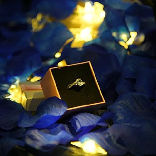 Deep Blue Rose Flower Petals,2500 Pcs Fake Royal Blue Rose Petals for Romantic Night for Him Set,2.3'' Rose Petals for Decorations