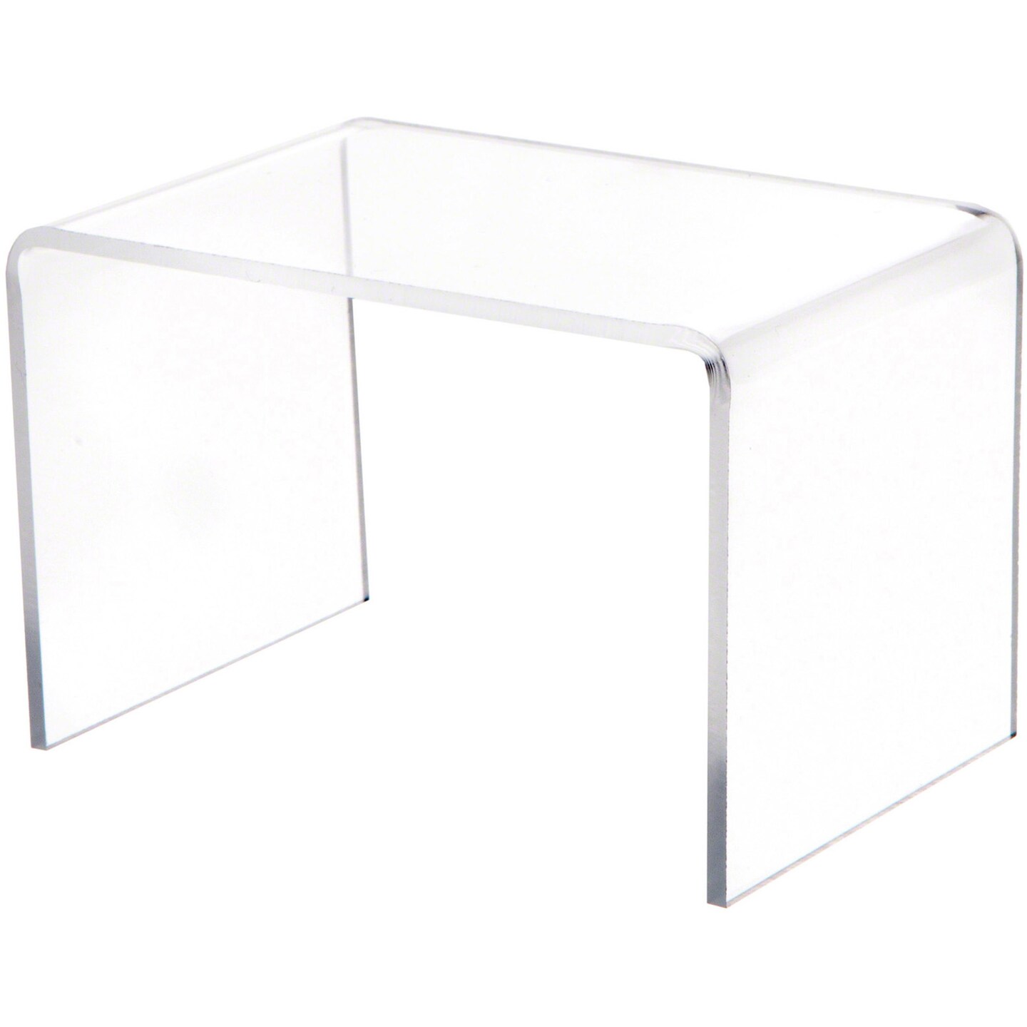 Plymor Clear Acrylic Rectangular Display Riser, 3&#x22; H x 4.5&#x22; W x 3&#x22; D (1/8&#x22; thick)