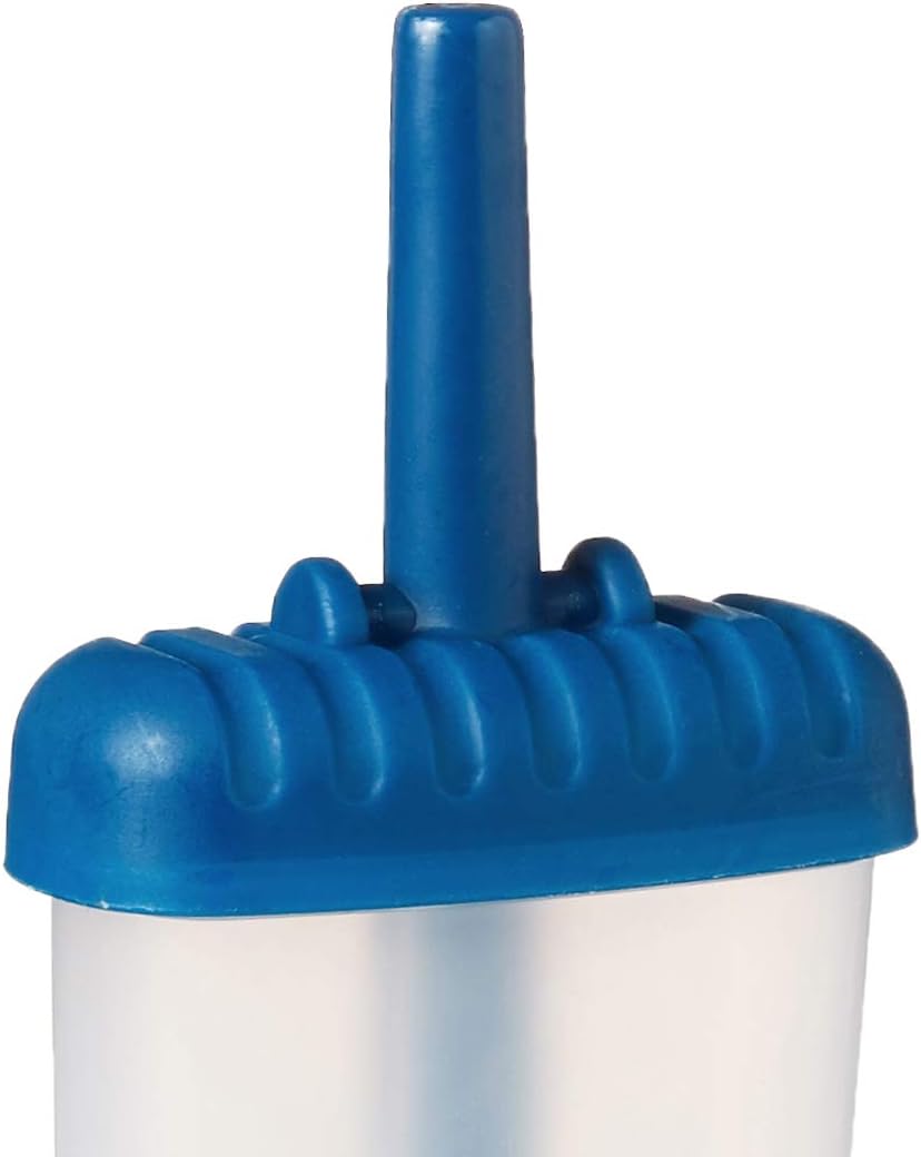 Groovy Popsicle Molds (Set of 6) - Mess-Free Plastic Ice Pops with Reusable Sticks & Drip-Guard for Freezer Snacks/Dishwasher-Safe & BPA-Free,Blueberry