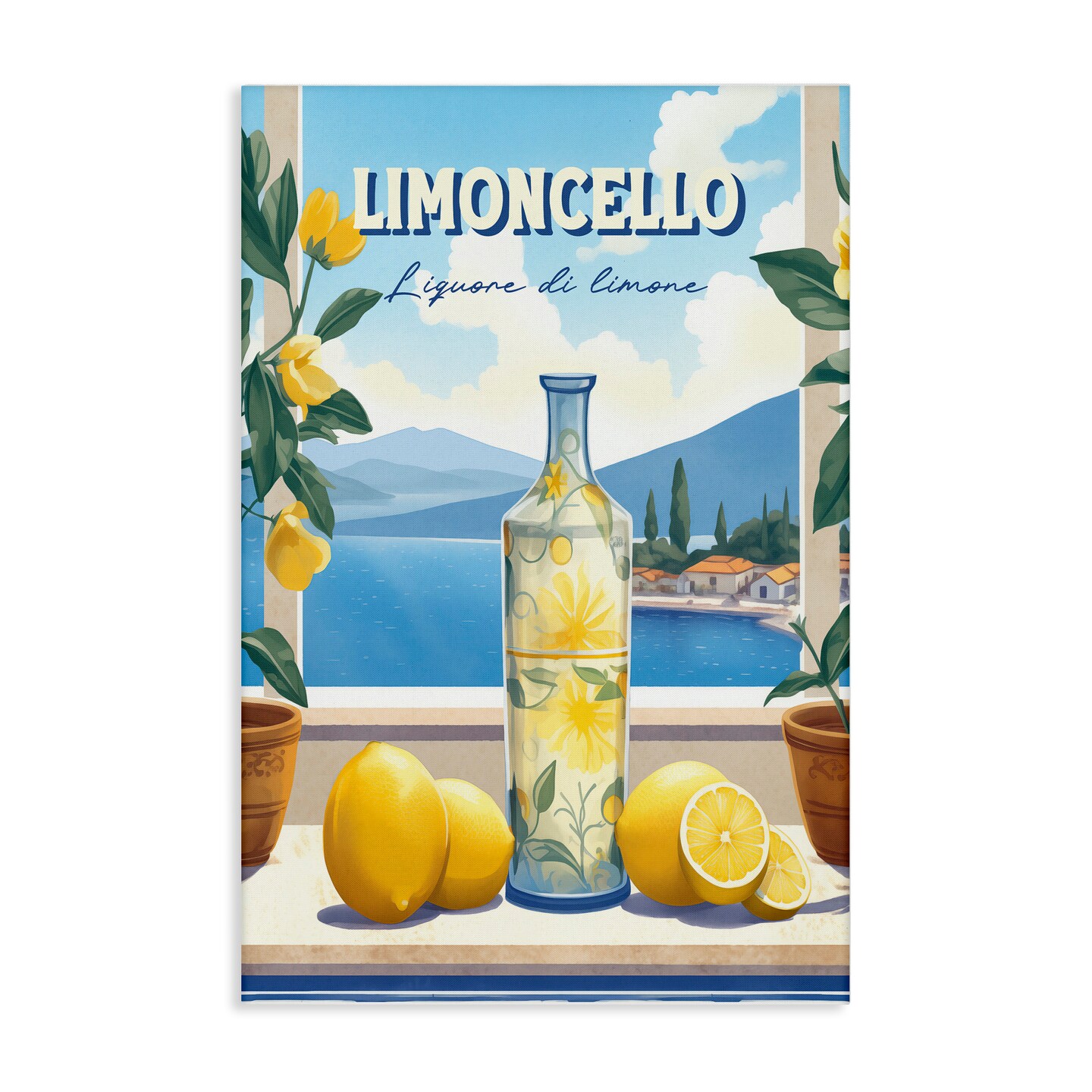 Stupell Industries Limoncello Coastal View Canvas Design by Andreas Magnusson