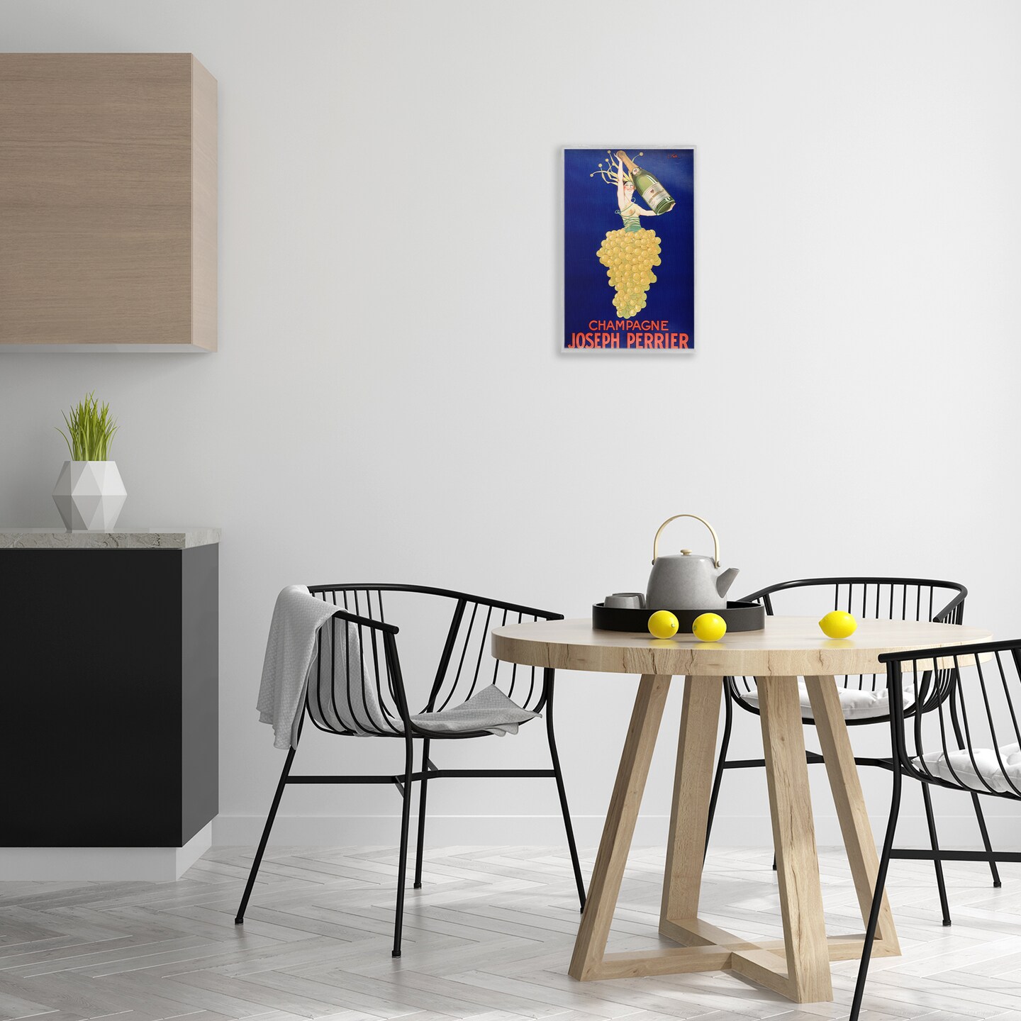 Stupell Industries Vintage Perrier Champagne Framed Giclee Design by Marcus Jules