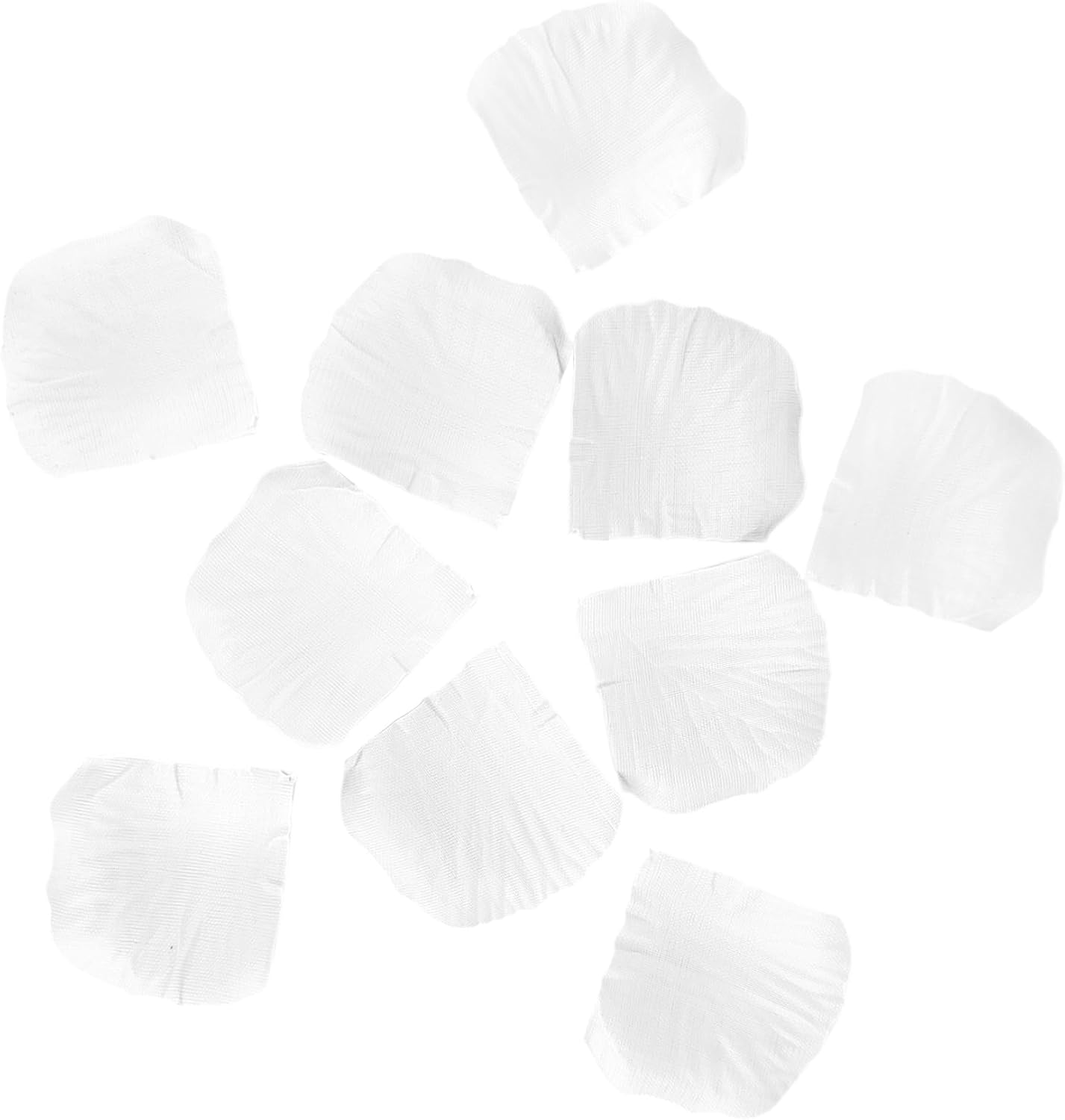 500 Pcs Exquisite White Rose Petals, Emulation Silk Rose Petals, Artificial Flower Petal