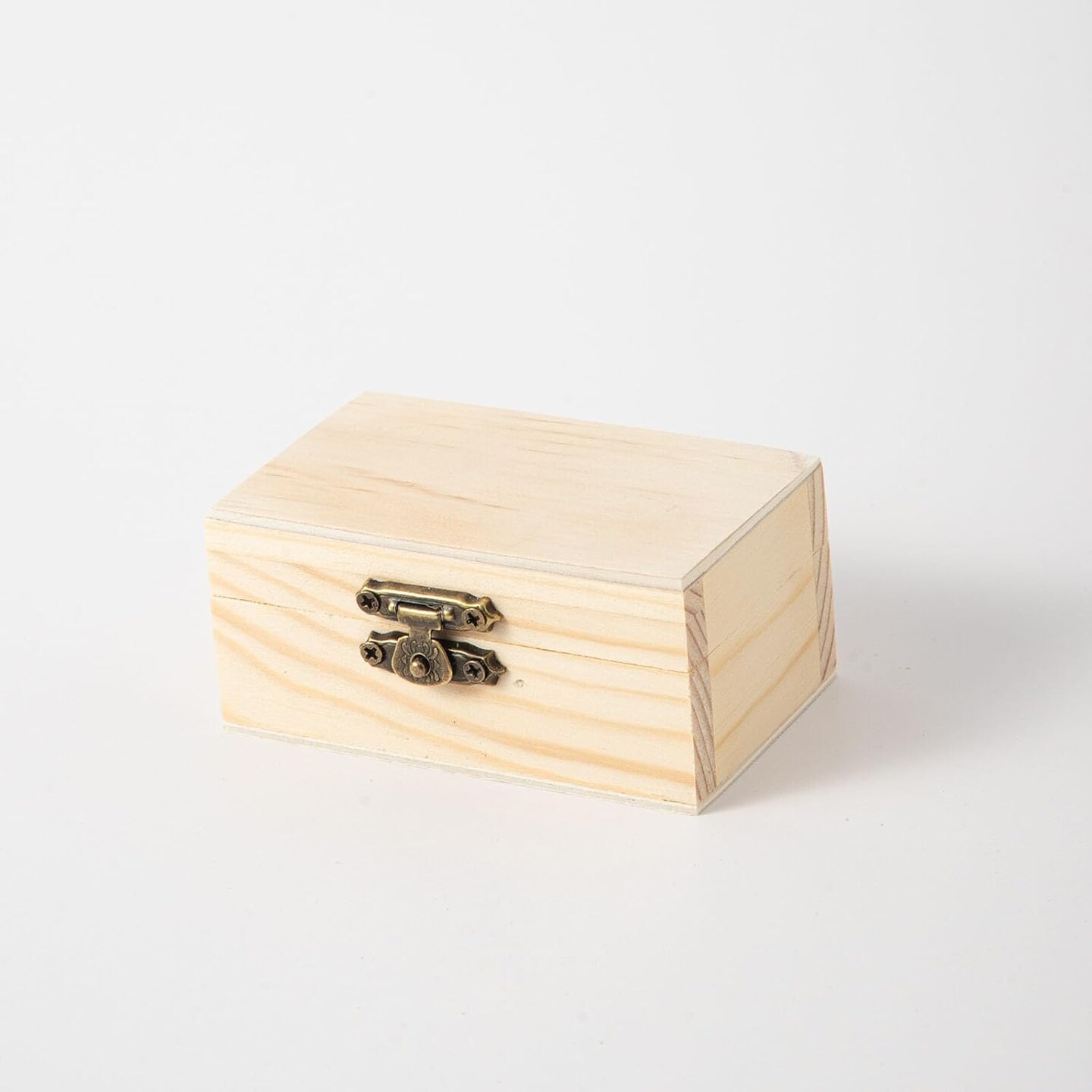 12 Piece (3.5 x 2.1 x 1.8 inches) Small Wooden Box Unfinished Wooden Treasure Box with Lids for DIY Crafts