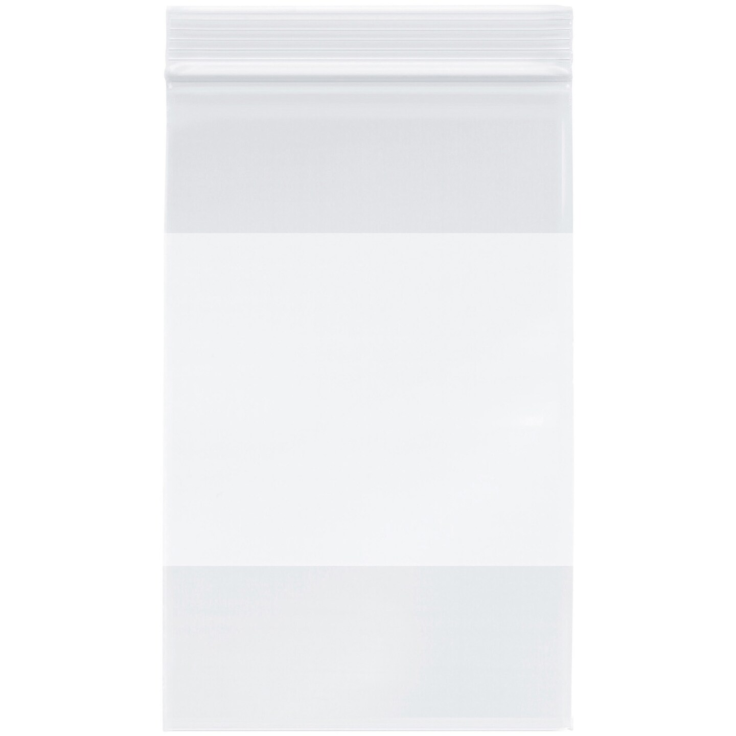 Plymor 5" x 8", 2 Mil with White-Block Zipper Reclosable Plastic Bags