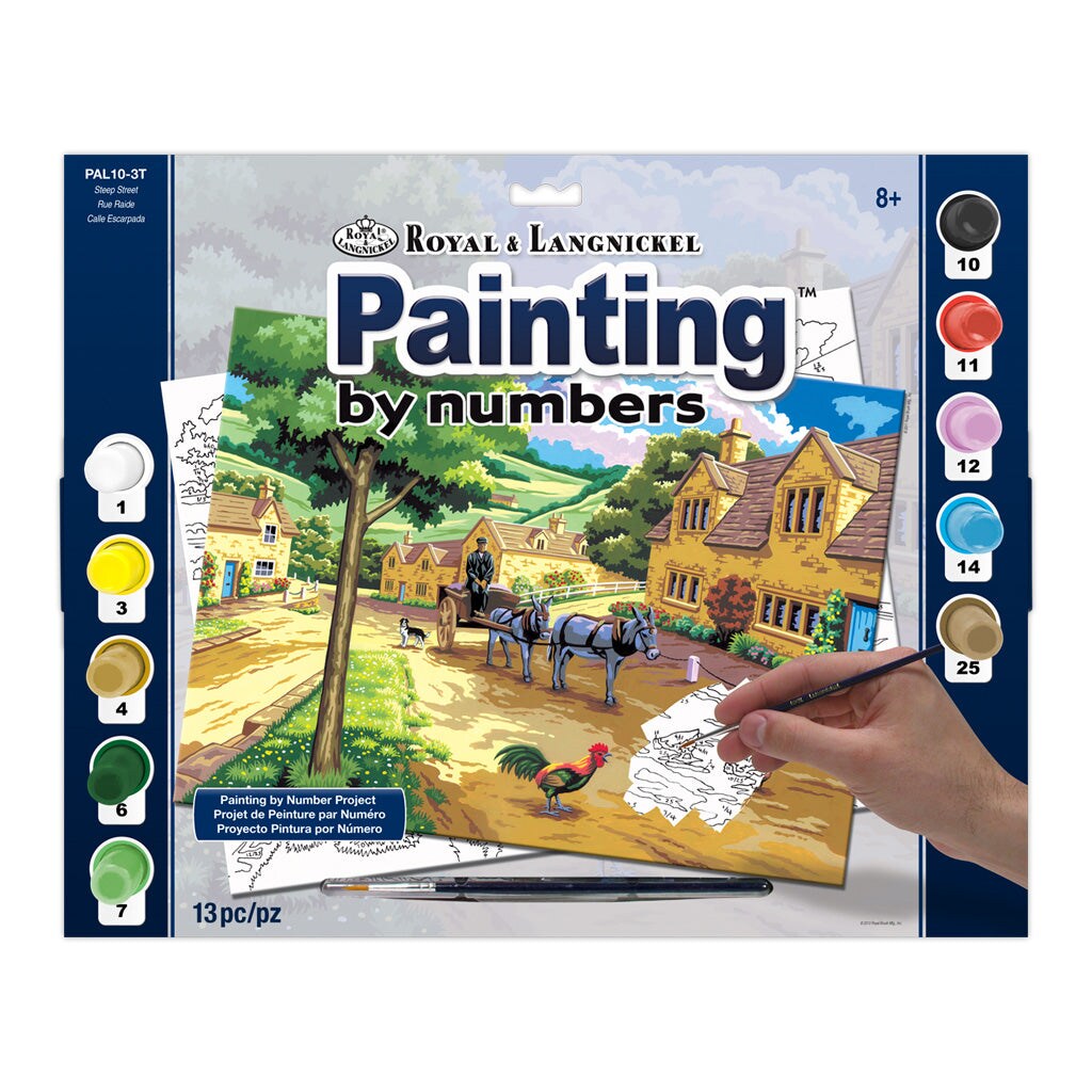 PAL10 | Painting by numbers&#x2122; 13pc 11.25&#x22; x 13.375&#x22; Steep Street Painting Project