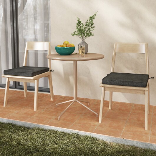 Set of 2 Square Waterproof Seat Chair Cushions Perfect for Dining Chairs or Patio Chairs