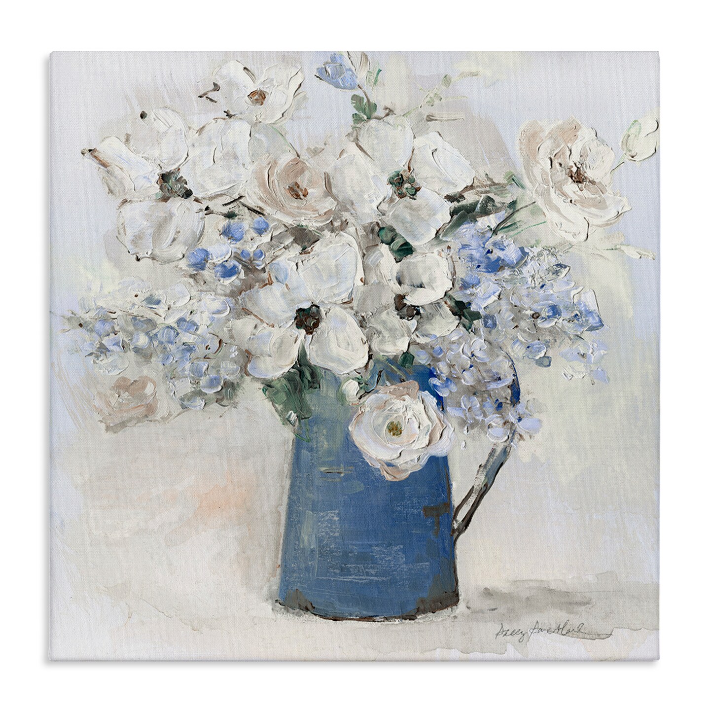 Stupell Industries Bouquet in Blue Country Vase Canvas Design by Sally Swatland