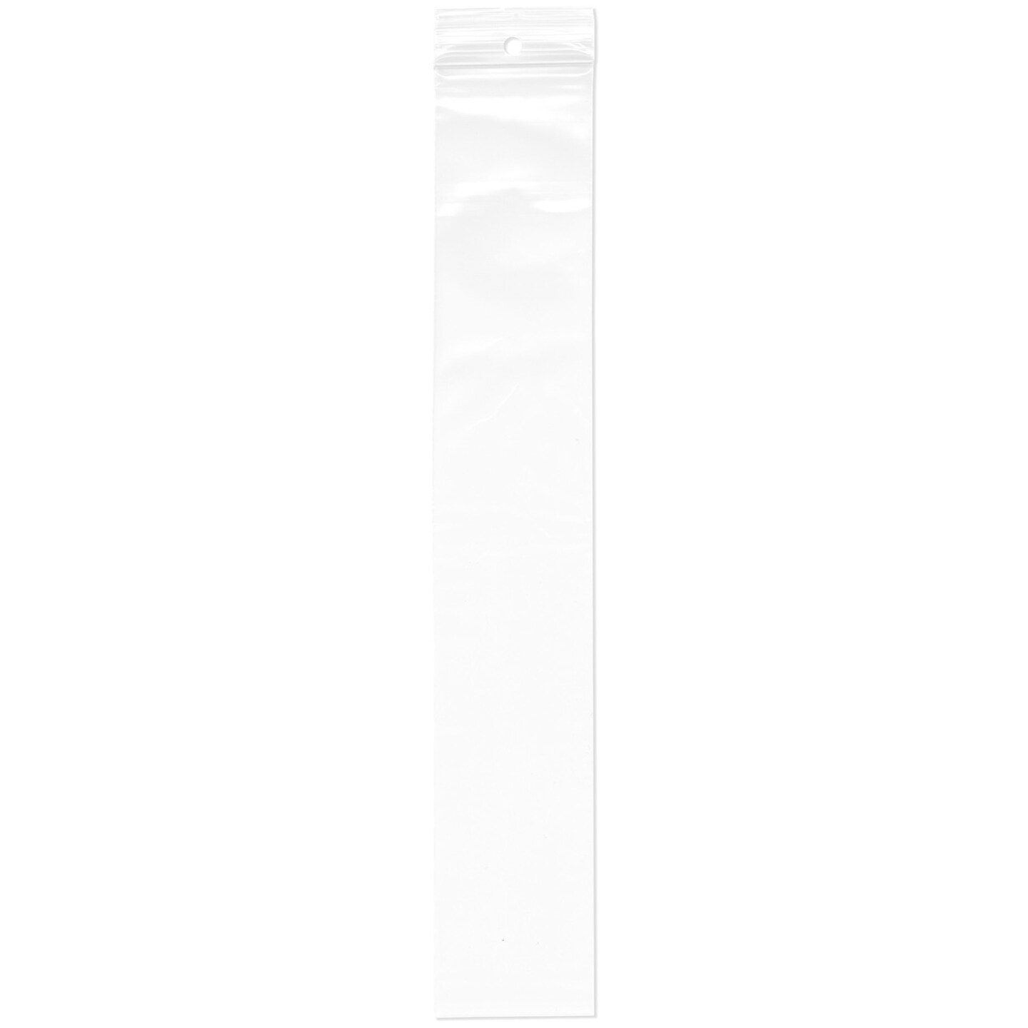 Plymor 2" x 12", 2 Mil with Hang-Hole Zipper Reclosable Plastic Bags
