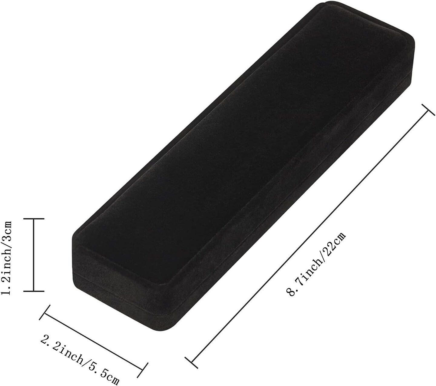 2-Piece Velvet Jewelry Gift Box Set – Long Necklace & Bracelet Storage Case, Display Boxes for Wedding, Engagement, Proposal, Birthday, and Anniversary (Black)