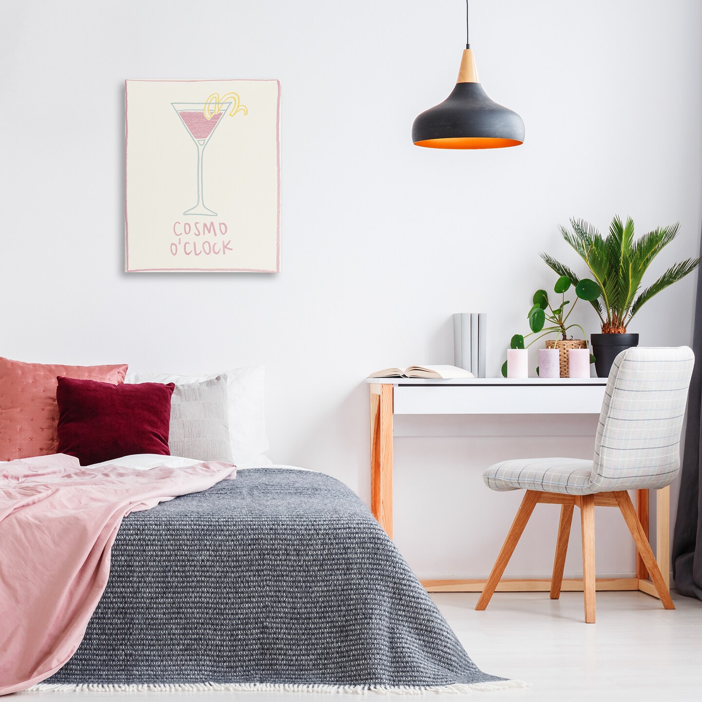 Stupell Industries Minimal Cosmo O&#x27;Clock Canvas Design by Grace Popp
