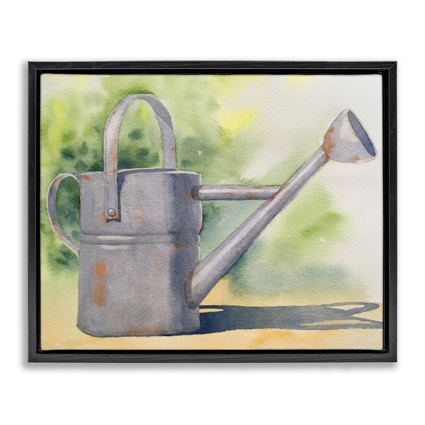 Stupell Industries Country Watering Can in Garden Floating Frame Design by Stephanie Fielden