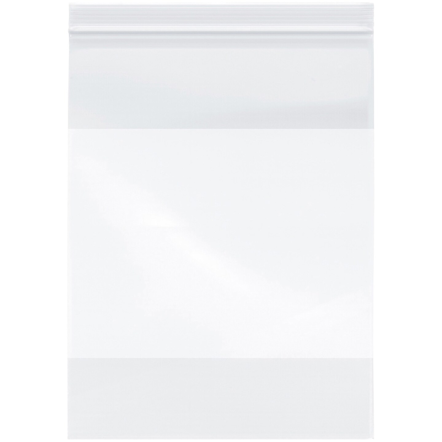 Plymor 9&#x22; x 12&#x22;, 2 Mil with White-Block Zipper Reclosable Plastic Bags