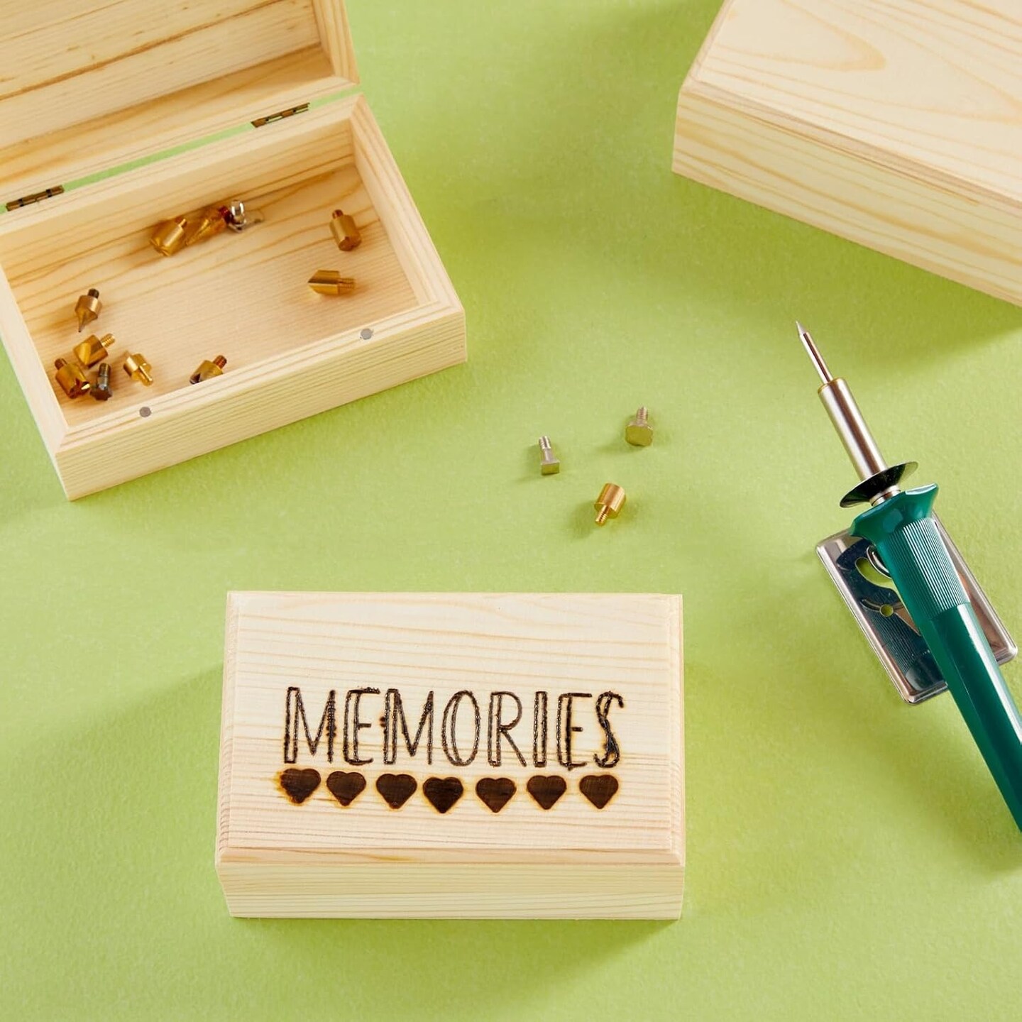 4-Pack Small Unfinished Wooden Boxes for Crafts with Hinged Magnetic Lid, Rectangular (5.5 x 3.5 x 2 in)