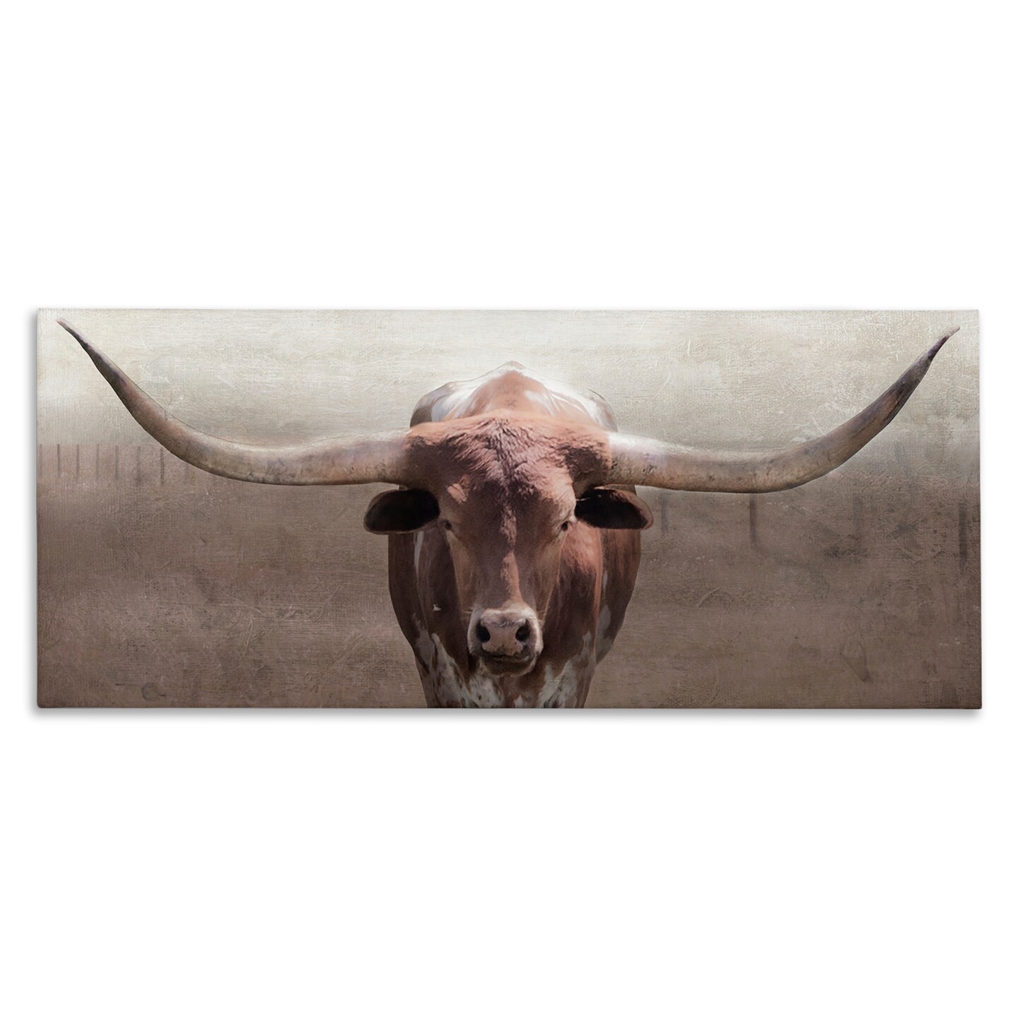 Stupell Industries Rustic Western Longhorn Canvas Design by Carol Robinson