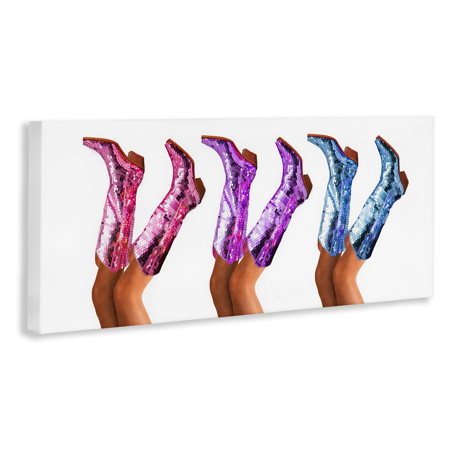 Stupell Industries Trendy Glam Cowgirl Boots Canvas Design by Amanda Greenwood