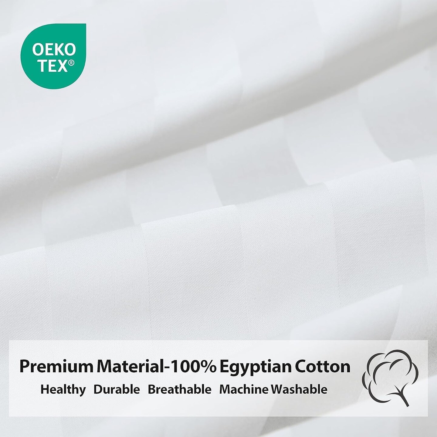 Pillow Cases Queen Size, 100% Egyptian Cotton Pillow Protectors with Zipper, 400 Thread Count Sateen Weave White Pillowcases Queen Size Set of 2, Premium Quality Pillow Covers for Home/Hotel