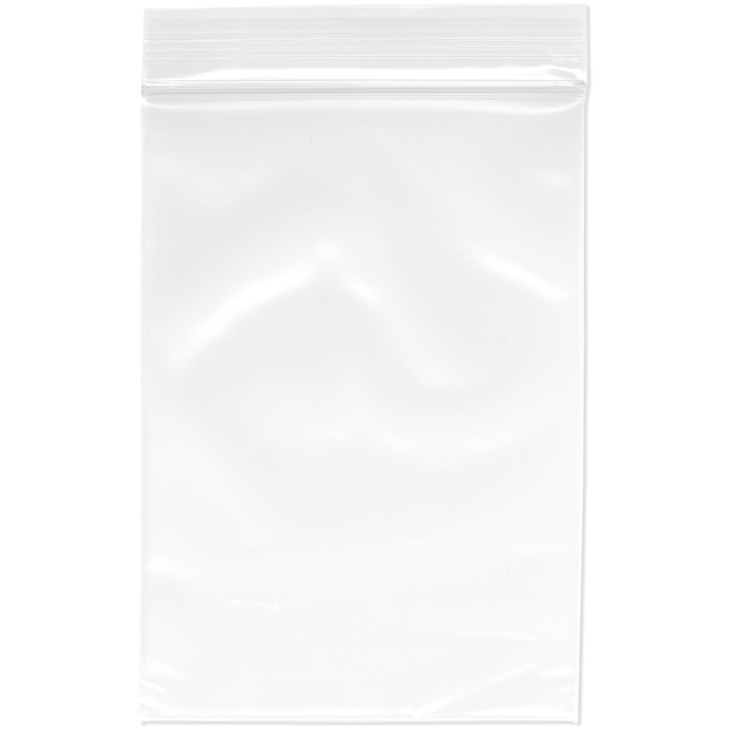 Plymor 5" x 7", 4 Mil Heavy Duty Zipper Reclosable Plastic Bags