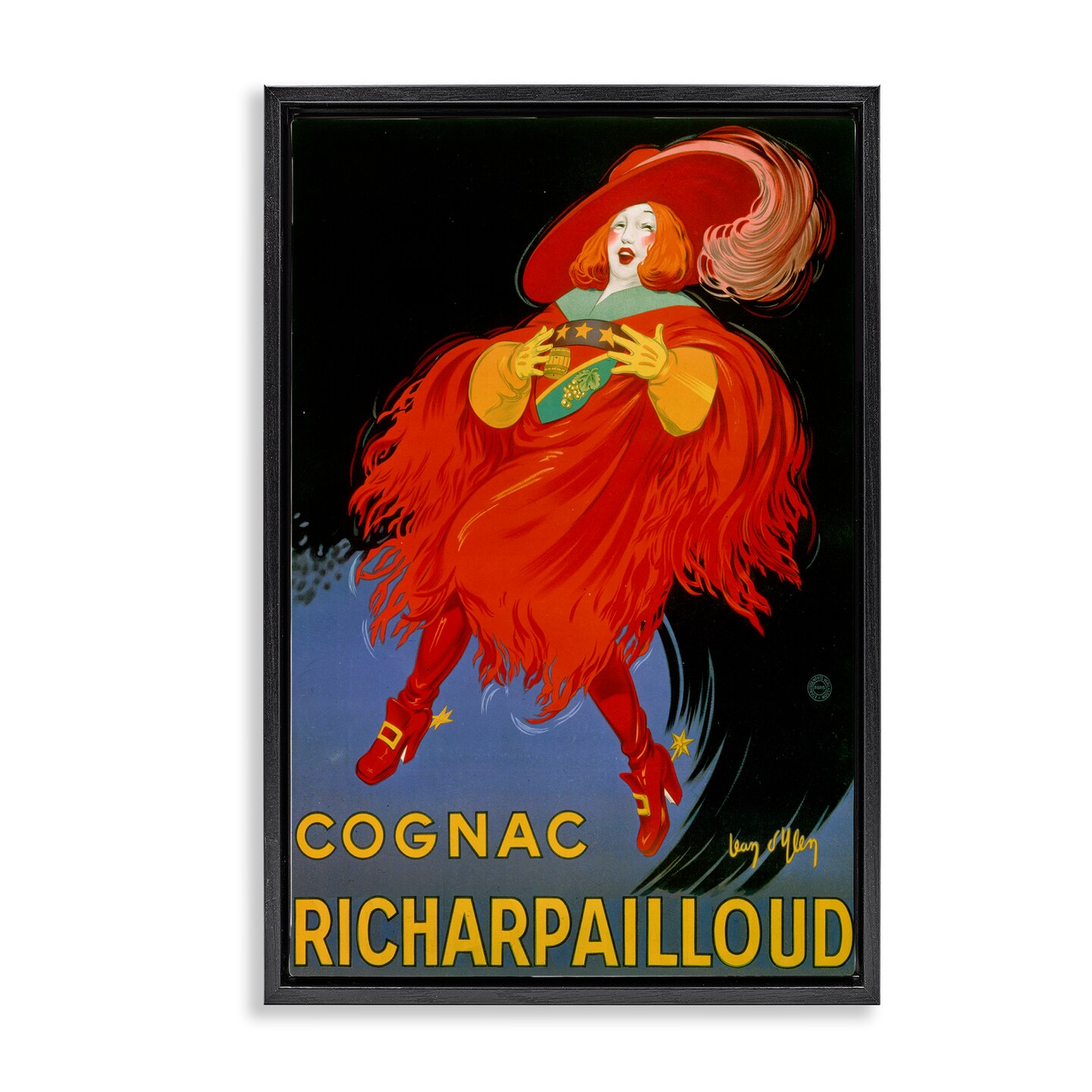 Stupell Industries Vintage Cognac Advertisement Floating Frame Design by Marcus Jules