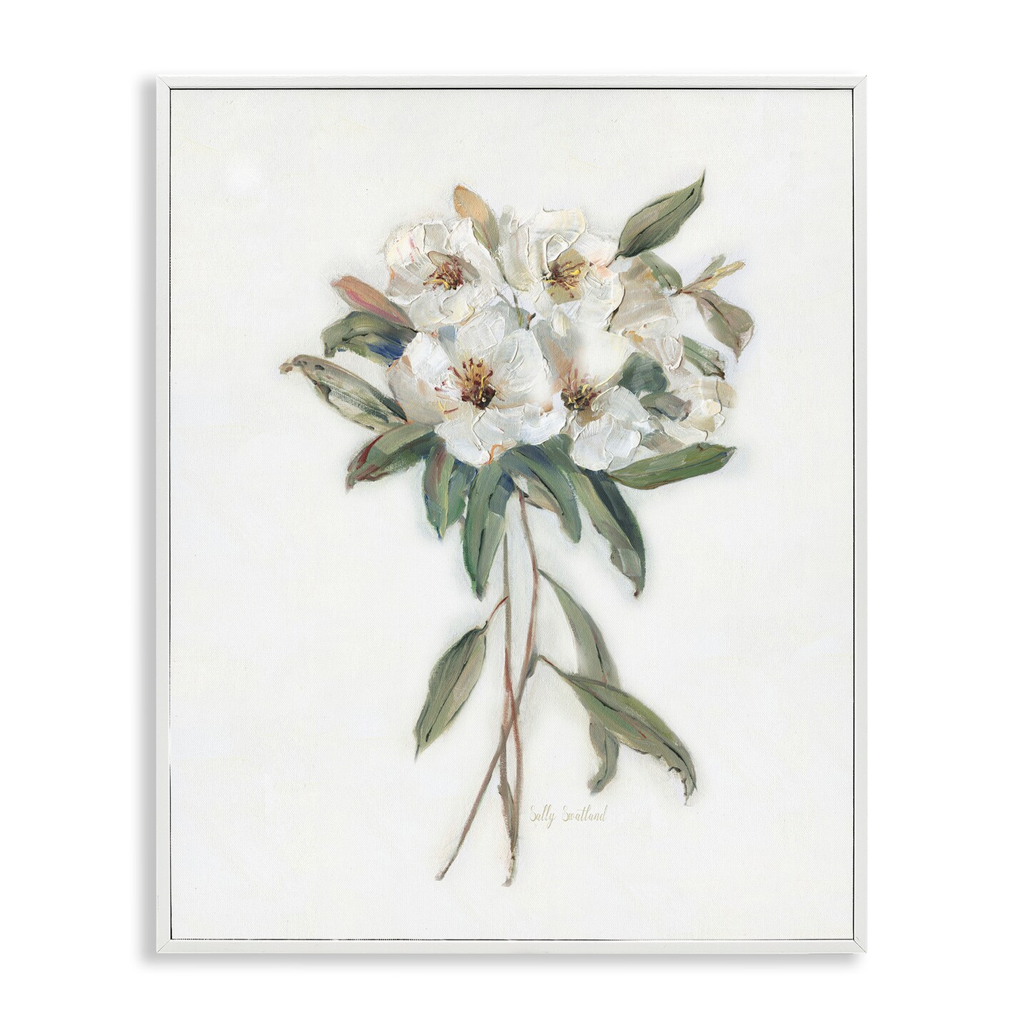Stupell Industries White Wildflower Bundle Framed Giclee Design by Sally Swatland