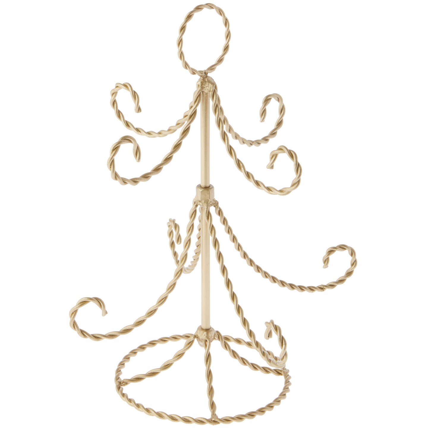 Bard&#x27;s Gold-toned Twisted 8 Arm Ornament Display Tree