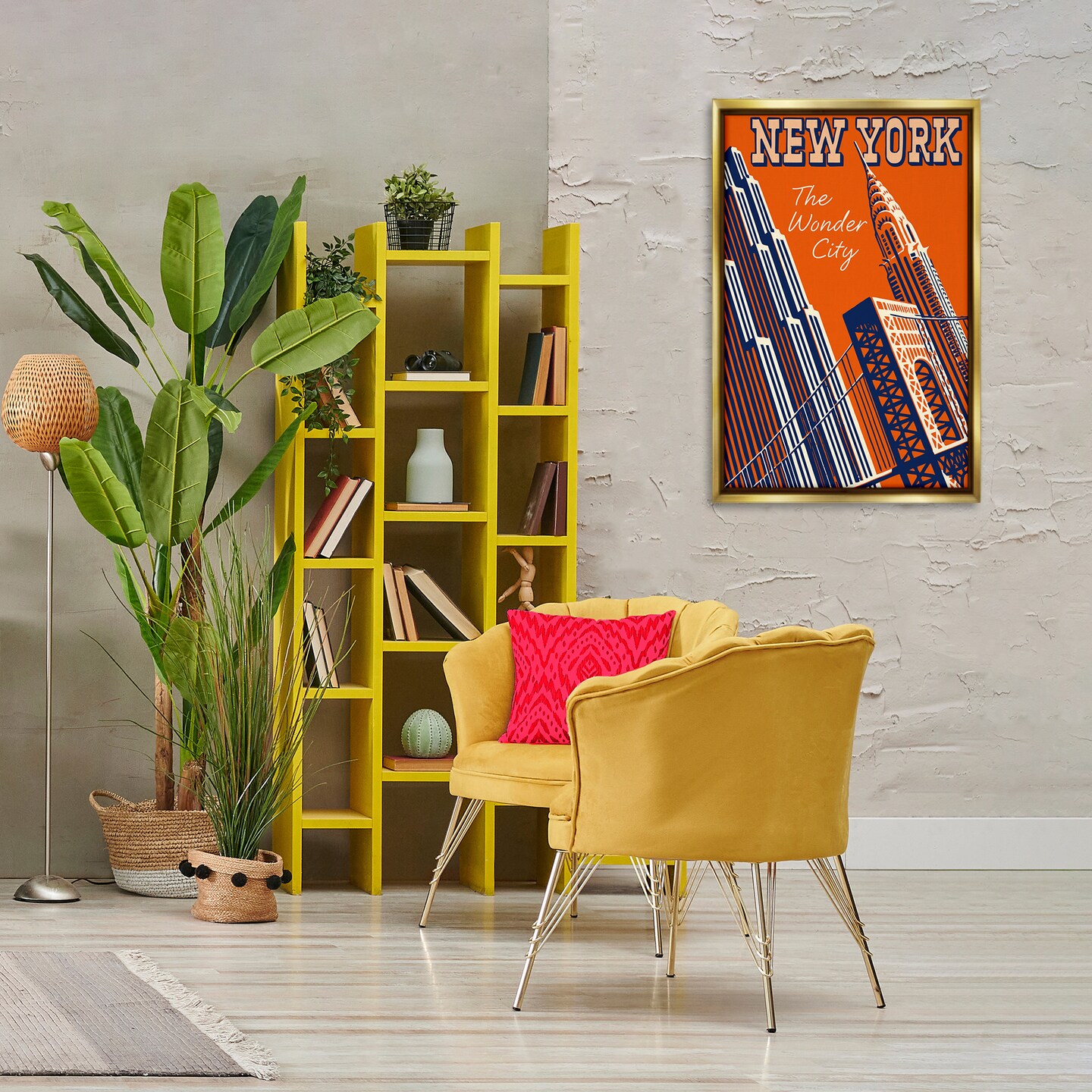 Stupell Industries New York The Wonder City Floating Frame Design by Marcus Jules