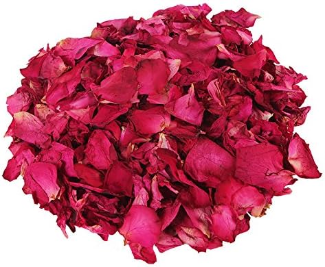 150 Grams/ 5.3 OZ Natural Real Red Rose Flower Petals Dried Rose Petal for Wedding Decoration Bath Foot Bath Wedding Confetti Crafts
